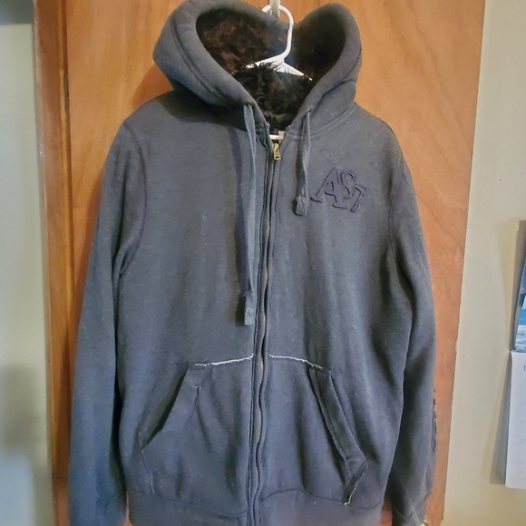 AEROPOSTALE XL RARE FAUX FUR LINING. MENS UNISEX. HOODIE Y2K - Picture 1 of 11